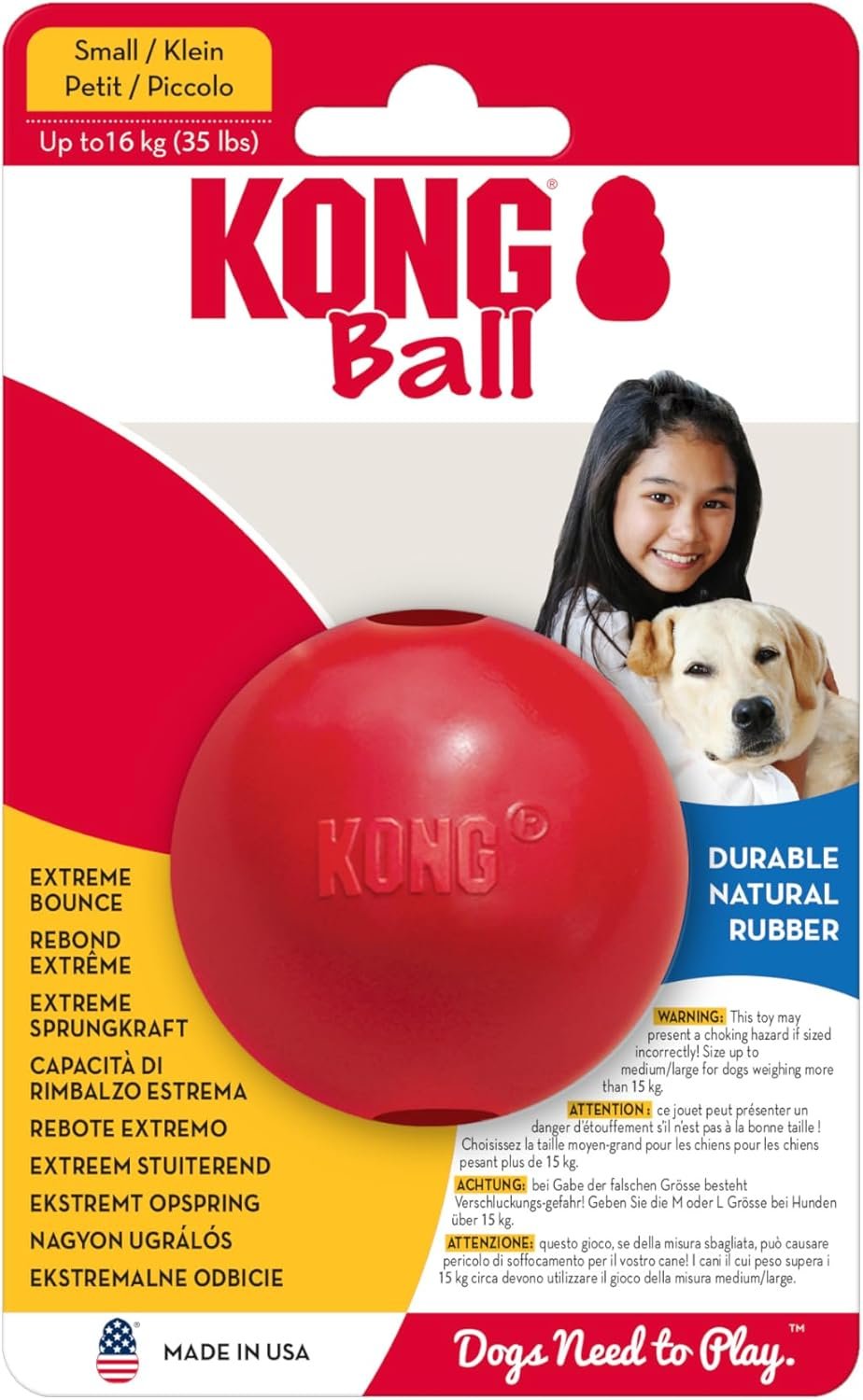 KONG Squeakair Balls: Pelotas de Tenis Sonoras para Perros 5 Pelota KONG Roja
